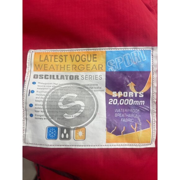 Wantdo Mountain Men Sport Red / Gray Waterproof Rainproof Warm Hooded Jacket Siz - Picture 16 of 16